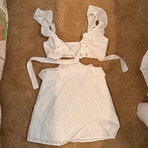 Privacy Please White Cutout Mini Dress S - Picture 2 of 2